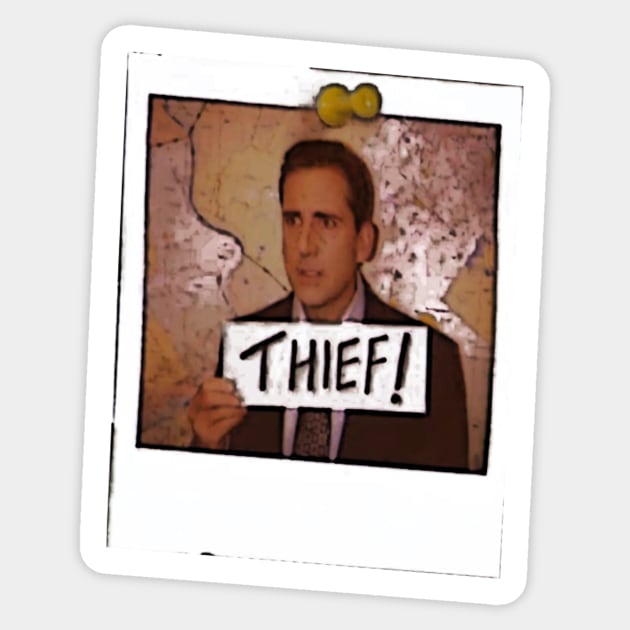 Michael_Scott_THIEF! Sticker by baaldips